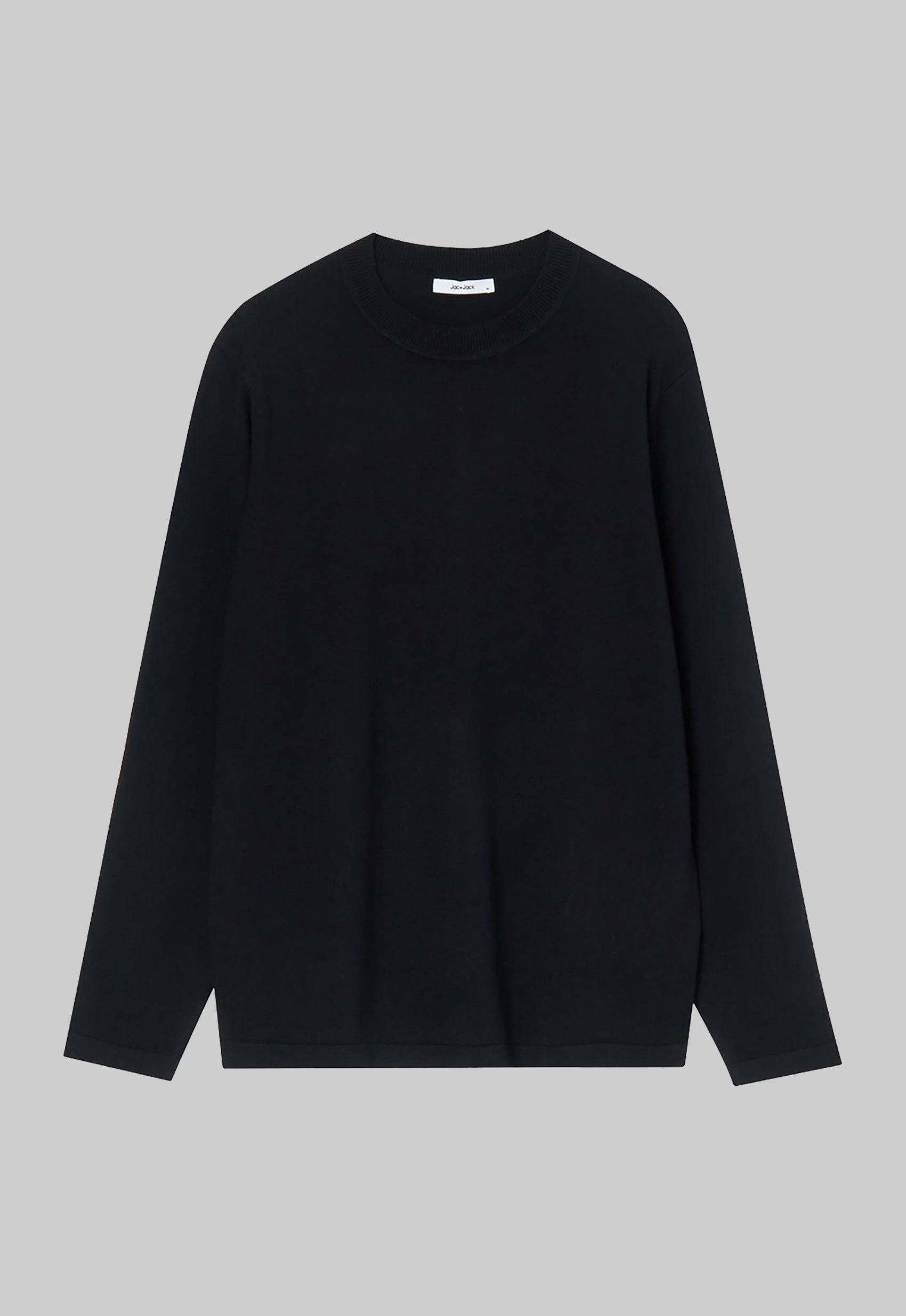 Jac+Jack AUGUST COTTON SWEATER in Black